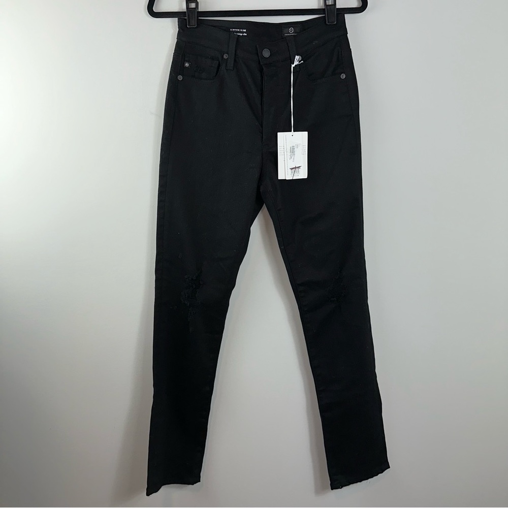 AG Adriano Goldschmied Alexxis Slim Distressed Jeans in Blackboard Size 27R